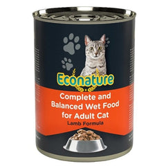Econature Kuzu Etli Yetişkin Konserve Kedi Maması 1 Adet 400 Gr