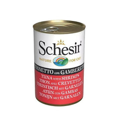 Schesir Jöle İçinde Ton Balık ve Karidesli Yetişkin Konserve Kedi Maması 1 Adet 140 Gr