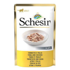 Schesir Jöleli Ton Balık ve Tavuklu Yetişkin Konserve Kedi Maması 1 Adet 85 Gr