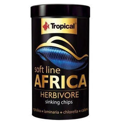 Tropical Softline Africa Herbivore Chips Otçul Afrika Balıkları için Yumuşak Taneli Balık Yemi Medium 100 Ml 52 Gr