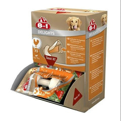 8in1 Delights Tavuk Etli Köpek Ödül Kemiği 1 Adet Xsmall 12 Gr