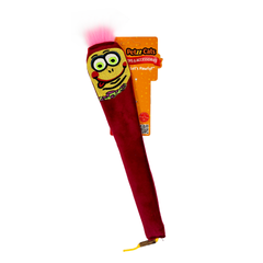 PetzzCats Crazy Matatabi ve Çıngırak Sesli Peluş Kedi Oyuncağı Bordo 36x6 Cm