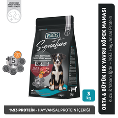 Signature Kuzulu Orta ve Büyük Irk Yavru Köpek Maması 3 Kg
