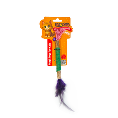 PetzzCats Zımpara Matatabi ve Çıngırak Sesli Peluş Kedi Oyuncağı Yeşil 1x20 Cm