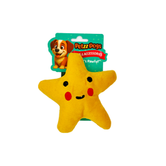 PetzzDogs Star One Sesli Dayanıklı Peluş Köpek Çiğneme Oyuncağı Sarı 14x13 Cm