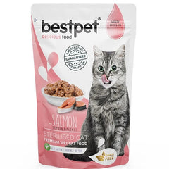 BestPet Sterilised Jelly Pouch Somonlu Kedi Maması 1 Adet 85 Gr