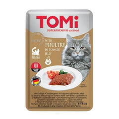 Tomi Kümes Hayvanlı ve Domatesli Pouch Yetişkin Konserve Kedi Maması 100 Gr
