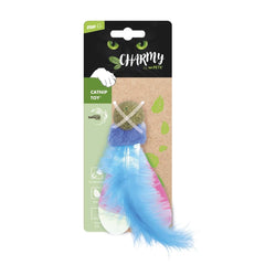 M-Pets Charmy Firefly Catnipli Tüylü Top Kedi Oyuncağı 13 Cm Mavi