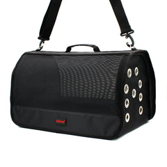 Lepus Mesh Bag Omuz Askılı Kedi ve Küçük Irk Taşıma Çantası Siyah 28x45x28 Cm