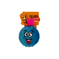 PetzzCats Mino Matatabi ve Çıngırak Sesli Peluş Kedi Oyuncağı Mavi 13x11 Cm