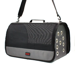 Lepus Mesh Bag Omuz Askılı Kedi ve Küçük Irk Taşıma Çantası Gri 28x45x28 Cm