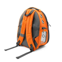 Cattie Şeffaf Kedi ve Küçük Irk Köpek Taşıma Sırt Çantası Turuncu 25x30x40 Cm