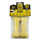 Delibon Deri Pres Kemik Köpek Ödülü Small Beyaz 12 Cm 2 Adet