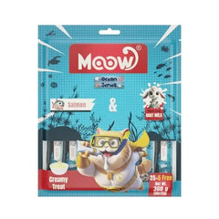 Moow Somonlu ve Keçi Sütlü Yetişkin Sıvı Kedi Ödül Maması 1 Adet 30x12 Gr