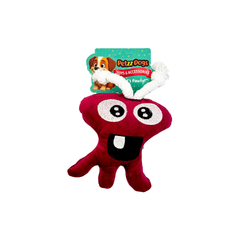 PetzzDogs Çatlak Sesli Dayanıklı Peluş Köpek Çiğneme Oyuncağı Bordo 13x19 Cm