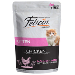 Felicia Tahılsız Tavuklu Pouch Yavru Konserve Kedi Maması 1 Adet 85 Gr