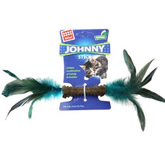 Gigwi Johnny Stick Doğal Çift Taraflı Yeşil Tüylü Kedi Oyuncağı