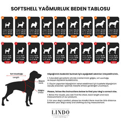 Lindo Dogs Softshell Red Stripe Köpek Yağmurluğu Kırmızı Beden 1