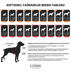 Lindo Dogs Softshell Red Stripe Köpek Yağmurluğu Kırmızı Beden 4
