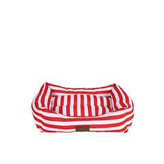 Peggy Daisy Kırmızı Çizgili Köpek Yatağı Small 50x38x25 Cm
