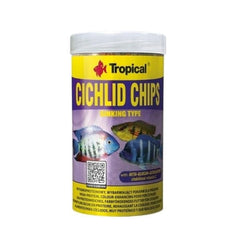 Tropical Cichlid Chips Cichlid Balıkları için Renklendirici Cips Balık Yemi 1000 Ml 520 Gr
