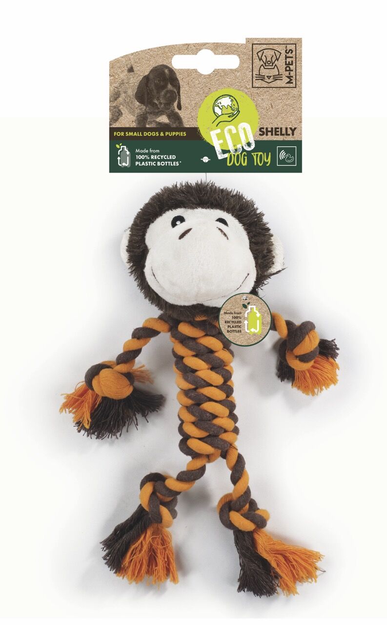 M-Pets Shelly Maymun Şeklinde Peluş Kedi ve Köpek Oyuncağı 33x26x10 Cm