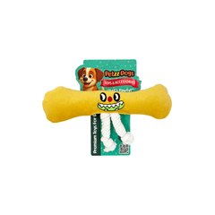PetzzDogs Fury Sesli Dayanıklı Peluş Köpek Çiğneme Oyuncağı Sarı 11x7,5 Cm