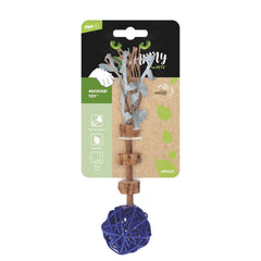 M-Pets Charmy Amulet Matatabi Çubuklu Top Kedi Oyuncağı 18 Cm Mavi
