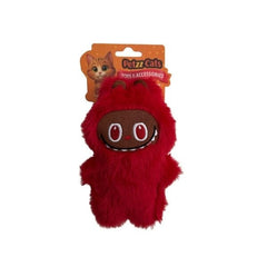 PetzzCats Matatabi Labubu Peluş Kedi Oyuncağı Kırmızı 16x10 Cm