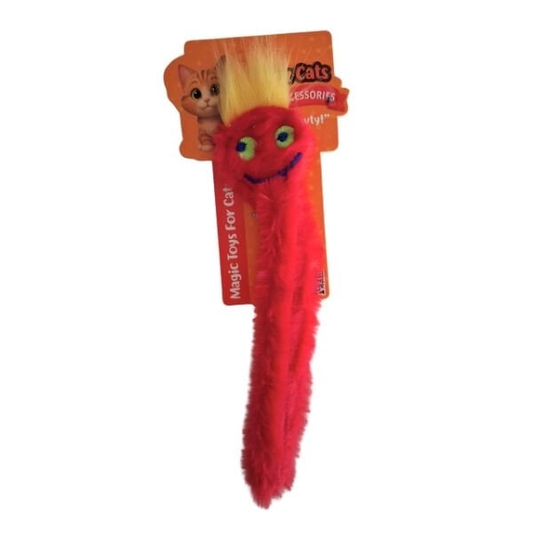 PetzzCats Zobi Matatabi ve Çıngırak Sesli Peluş Kedi Oyuncağı Kırmızı 19x5 Cm