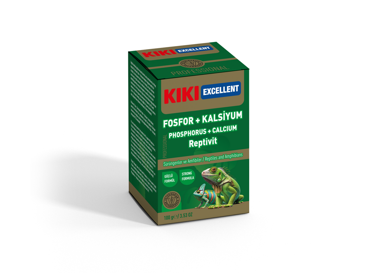 Kiki Excellent Fosfor Kalsiyum Reptivit Sürüngenler ve Amfibiler için Toz Mineral 100 Gr