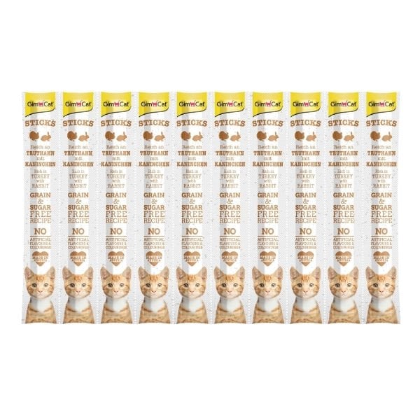 Gimcat Sticks Hindi ve Tavşan Etli Çubuk Kedi Ödül Maması 1 Adet 50 Gr