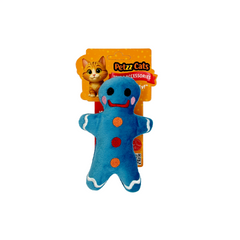 PetzzCats Many Matatabi ve Çıngırak Sesli Peluş Kedi Oyuncağı Mavi 15x9 Cm