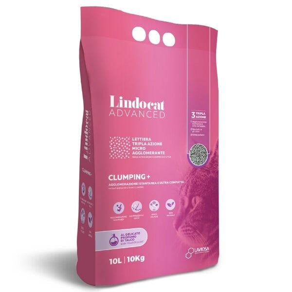 Lindocat Advanced Bebek Pudralı Ekstra Güçlü Topaklanan Gri Kedi Kumu 1 Adet 10 Lt