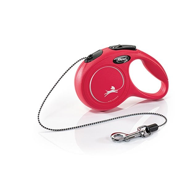 Flexi New Classic İp Otomatik Köpek Gezdirme Tasması Xsmall Kırmızı 3 Mt