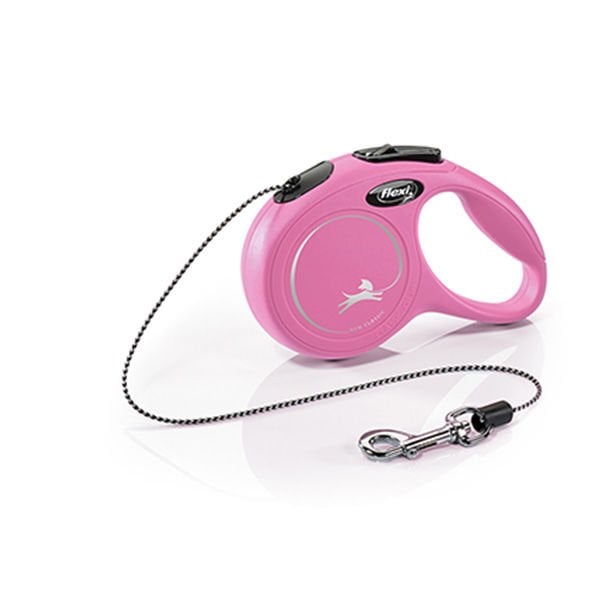Flexi New Classic İp Otomatik Köpek Gezdirme Tasması Xsmall Pembe 3 Mt