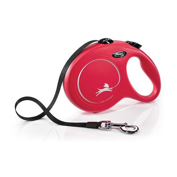 Flexi Klasik Şerit Kayış Otomatik Köpek Gezdirme Tasması Large Kırmızı 8 Mt