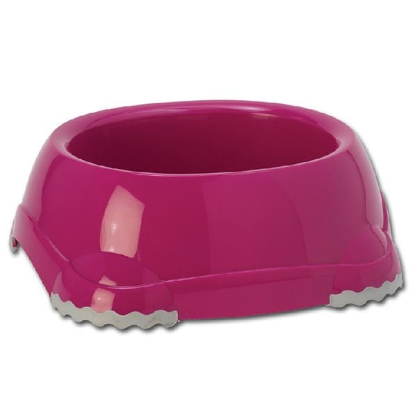 Moderna Smart Plastik Kedi ve Köpek Mama ve Su Kabı Fuşya 315 Ml
