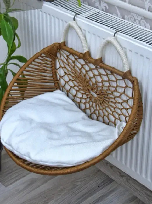 Lepus Dolunay Asmalı Petek Kedi ve Küçük Irk Köpek Yatağı Antrasit/Beyaz 50x47x49 Cm