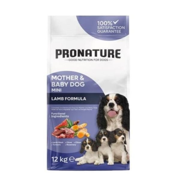 Pronature Mother  Baby Dog Kuzu Etli Anne ve Yavru Köpek Maması 12 Kg