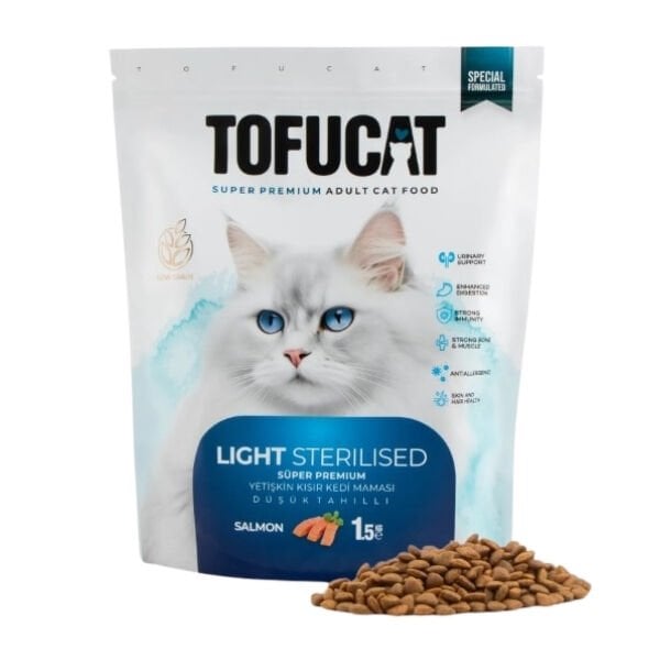 Tofucat Sterilised Somonlu Kısırlaştırılmış Kedi Maması 1.5 Kg