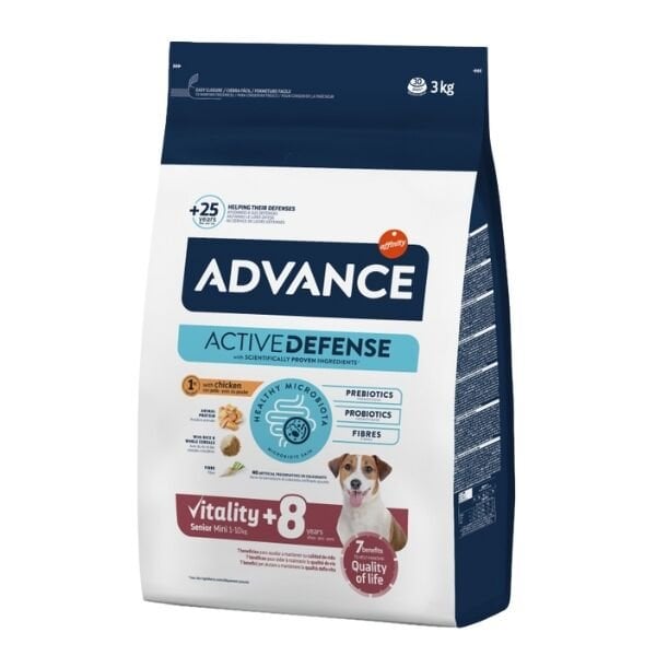 Advance Senior Mini Tavuklu Küçük Irk Yaşlı Köpek Maması 3 Kg