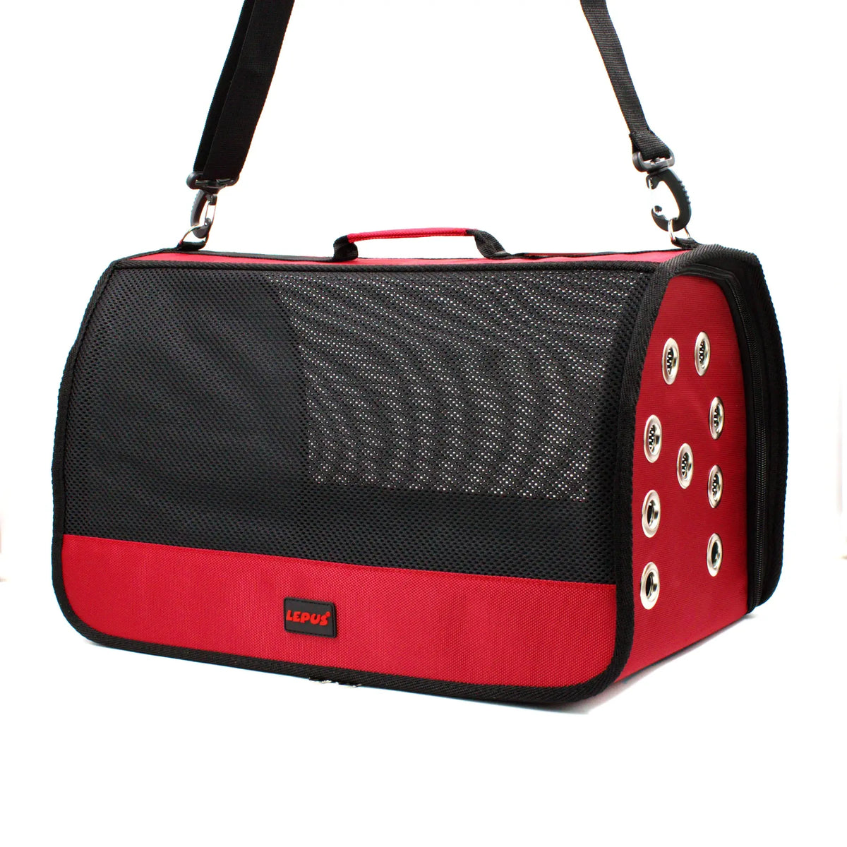 Lepus Mesh Bag Omuz Askılı Kedi ve Küçük Irk Taşıma Çantası Kırmızı 28x45x28 Cm