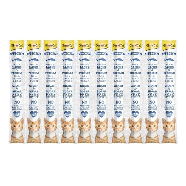 Gimcat Sticks Somonlu ve Alabalıklı Çubuk Kedi Ödül Maması 1 Adet 50 Gr