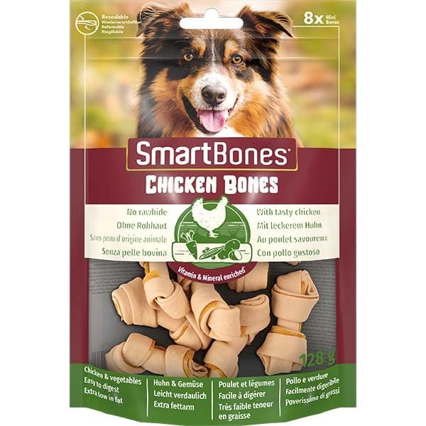 Smart Bones Tavuklu Mini Düğüm Köpek Ödül Kemiği 8 Adet 128 Gr