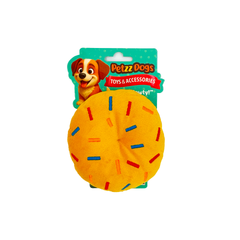 PetzzDogs Yummy Sesli Dayanıklı Peluş Köpek Çiğneme Oyuncağı Sarı 10x8 Cm