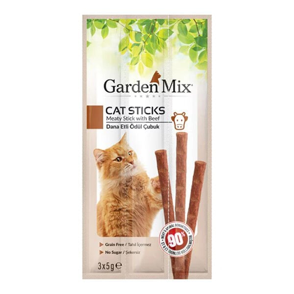 Garden Mix Dana Etli Kedi Stick Ödülü 1 Adet 3x5 Gr