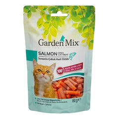 Garden Mix Somonlu Düşük Yağlı Şekersiz Stick Kedi Ödül Maması 1 Adet 60 Gr