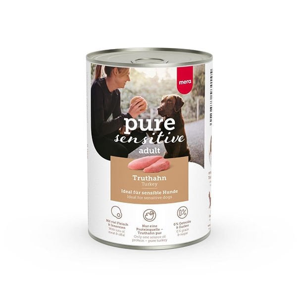 Mera Pure Sensitive Adult Hindili Yetişkin Köpek Konservesi 1 Adet 400 Gr