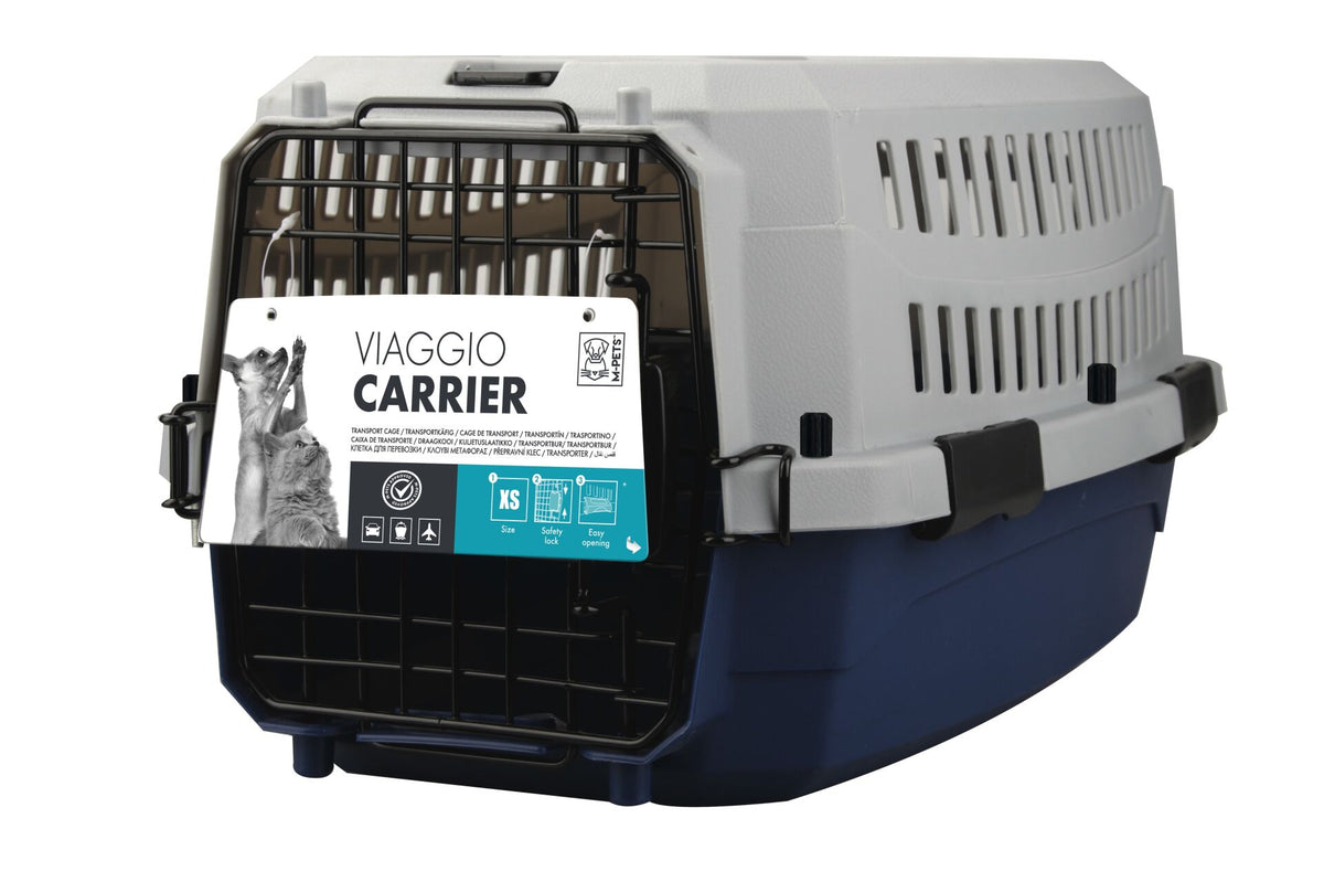 M-Pets Viaggio Carrier Iata Kedi ve Küçük Irk Köpek Taşıma Çantası 48.3x32x25.4 Cm Gri/Lacivert Xsmall